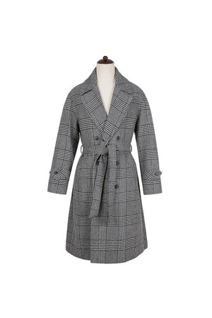 Glen Check Double Coat (Gray)
