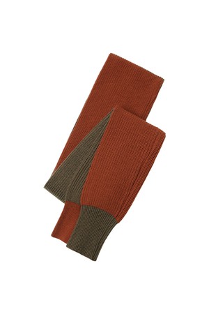 Half and Half Muffler (Brick and Brown)