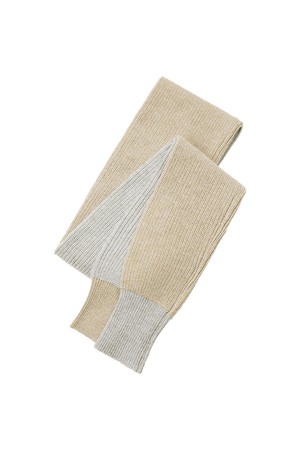 Half and Half Muffler (Beige and Moon light)