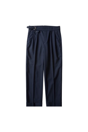 Two Pleats Side Trousers (Navy)