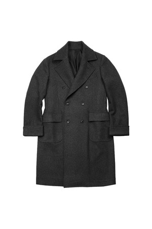 Bonheur Wool Polo Coat (Charcoal)