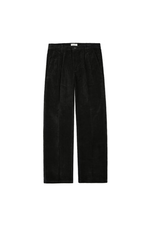 Two Pleats Corduroy Trousers (Black)