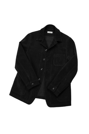 Corduroy French Work Jacket (Black)