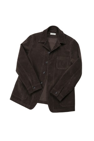 Corduroy French Work Jacket (Brown)