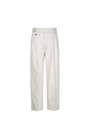 20s Cotton Side Trousers (Ivory)