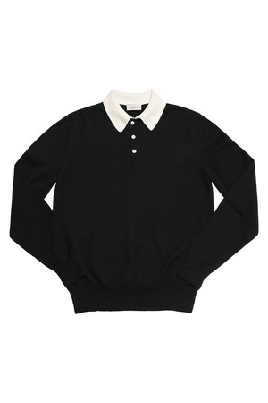 Combination Polo Knit (Black)