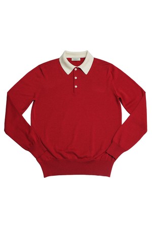 Combination Polo Knit (Red)