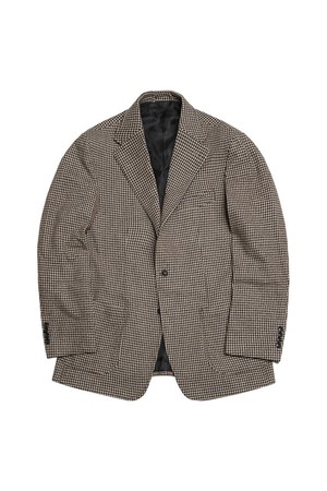 410 Hound Check Wool Jacket (Brown)