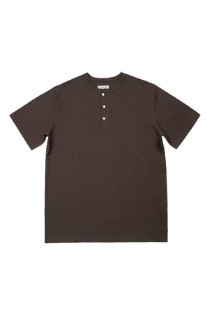 Utility Henly neck T-Shirts (Brown)