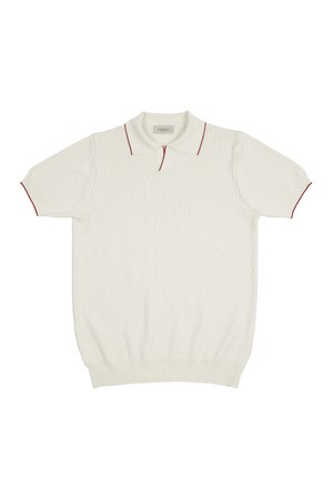 Combination collar knit (Ivory)