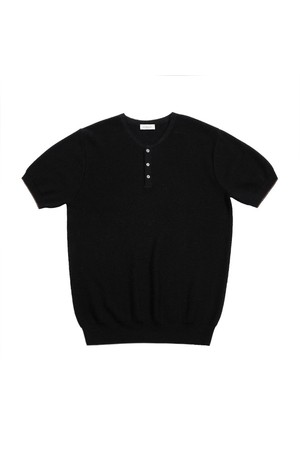 Texture Henly neck Knit (Black)
