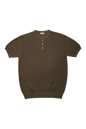 Texture Henly neck Knit (Brown)