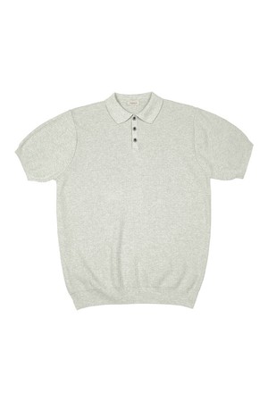 Texture Summer Polo Knit (Oatmeal gray)