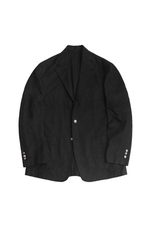 408 Linen Washed Jacket (Black)