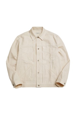 Type-2 Linen Trucker Jacket (Ivory)