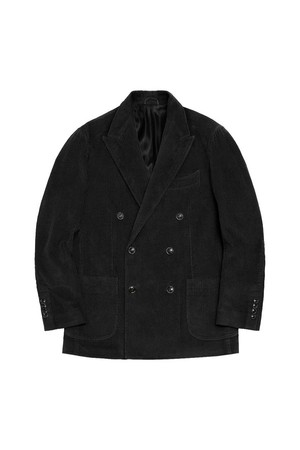 6B Corduroy Washed Double Jacket (Black)