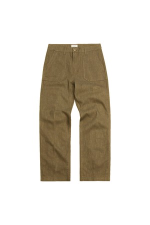 Utility Linen Fatigue Pants (Beige)