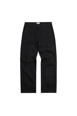 Utility Linen Fatigue Pants (Black)