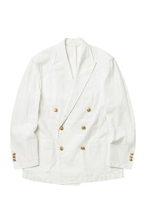 6B Linen Washed Double Jacket (Ivory)