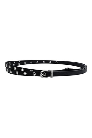 ARLO LEATHER BELT, BLACK
