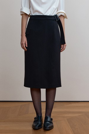 CAMDEN WRAP SKIRT, BLACK