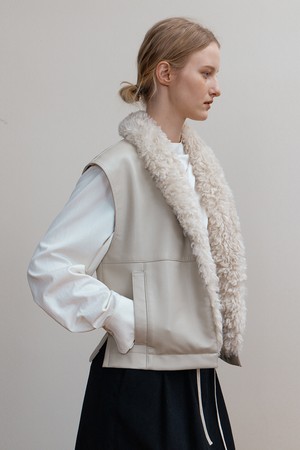 SHILOH VEST, IVORY