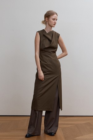 DANA DRESS, BROWN