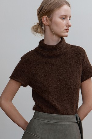 ALBIE TOP, DARK BROWN