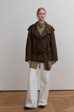 MAIREN HALF COAT, BROWN