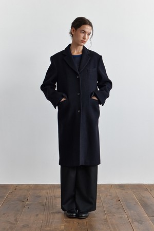ELIO LONG COAT, NAVY