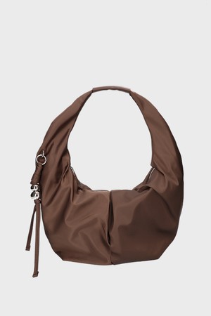 VILLAGE BAG SATIN BROWN 빌리지백 사틴 브라운