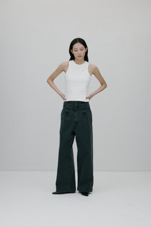 뉴하이라이즈 와이드레그 팬츠 - BLACK