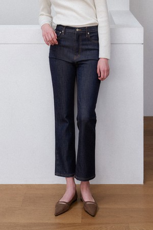 Mia Straight Flare Denim (dark indigo)