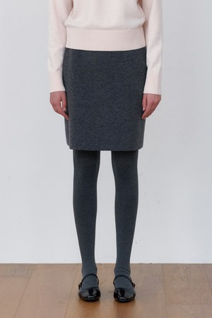 Siena Wool Blend Midi Skirt (charcoal)