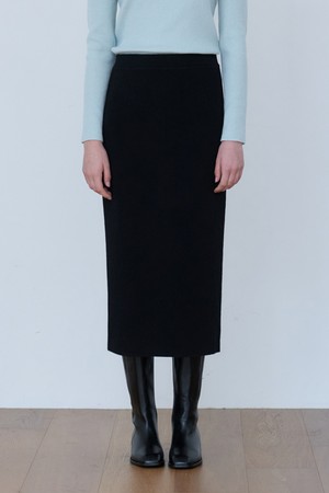 Siena Wool Blend Long Skirt (black)