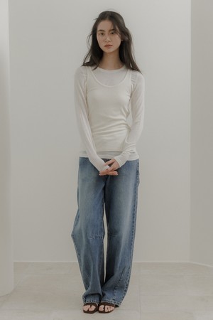 뉴울 베이직 티셔츠 [아이보리]