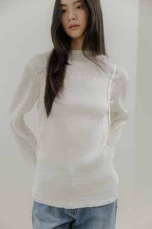 플리츠 투웨이 블라우스 [아이보리]