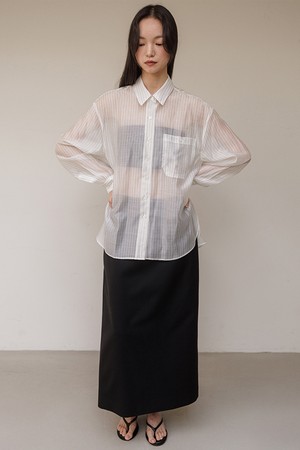 시그니처 슬림 스커트 [블랙]