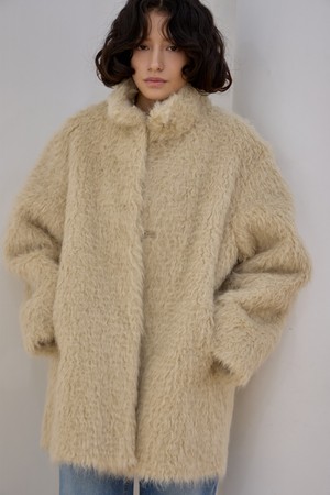 멜로우 컬 하프코트 [베이지]