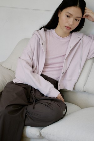 부클 테리 후드 점퍼 [핑크]