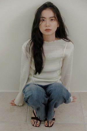 플리츠 투웨이 블라우스 [아이보리]