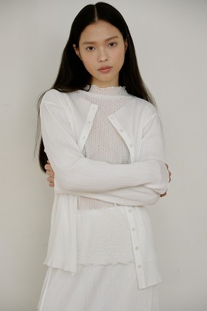 플리츠 투웨이 블라우스 [화이트]