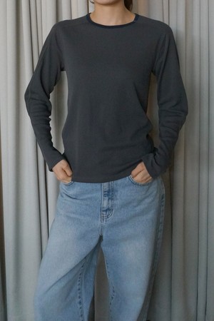 [코오롱몰 단독 상품] 코어 리브 티셔츠