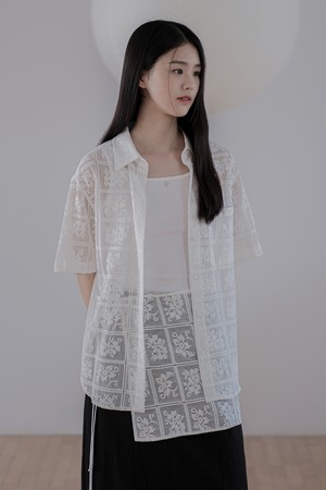 레이스 하프 셔츠 [2colors]