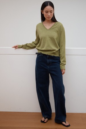 다잉 커브드 데님[네이비]