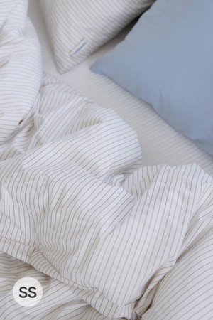 [오디넌트] 베이직 블랙스트라이프 60수 순면 이불커버 Q단품