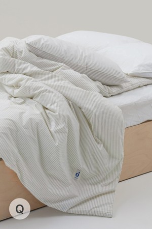 [오디넌트] 블랙 스트라이프 60수 순면 더따뜻한 차렵이불 Q 단품