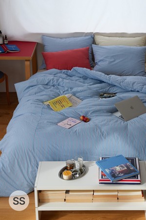 [오디넌트] 블루니 면모달 차렵이불 SS세트(이불+베개커버1장)