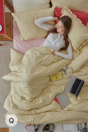 [오디넌트] 블루니 면모달 차렵이불 Q세트(이불+베개커버2장)