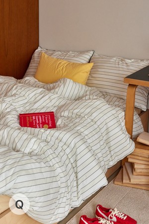 [오디넌트] 써니멜로우 고밀도 60수 순면 차렵이불 Q세트(이불+베개커버2장)